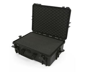 Perel Mallette à Outils Vide, Mallette Rigide, Valise Rangement, Valise Outils Vide, poignée étanche, avec Mousse, verrouillable, 2 serrures, Noir, 555 x 428 x 211 mm