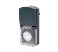 Perel Minuteur analogique, 230 V, 16 A, 3680 W, IP44, Usage extérieur, Terre française Type E, Noir