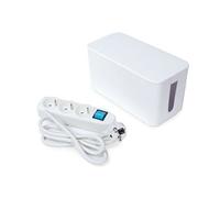 Perel multiprise 3 voies 250V 3500W Schuko blanc 2 pièces