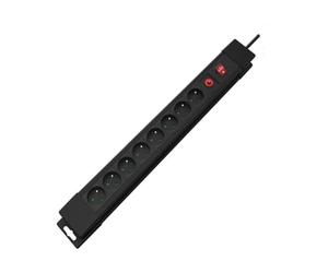 Perel multiprise 8 Prises Type E 1.5m 3500W avec Interrupteur et sécurité Enfant