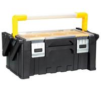 Perel Tools – Organiseur à outils 21 L, 12 compartiments, 2 niveaux, fermetures métalliques