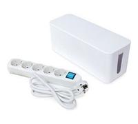 PEREL - bloc multiprise avec boîte de rangement - 5 prises - schuko