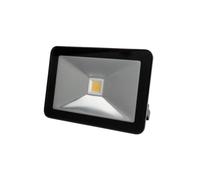 Perel Projecteur LED, 20 W, 2050 lm, 4000°K, blanc chaud, pour intérieur et extérieur, support de montage ajustable, aluminium, noir