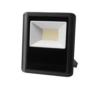 Perel Projecteur LED, 50 W, 3500 lm, 4000°K, blanc neutre, pour intérieur et extérieur, support de montage ajustable, boîte de connexion étanche, aluminium, noir