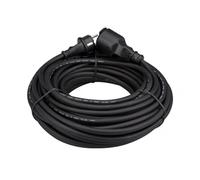 Perel Tools Rallonge en caoutchouc H05RR-F 3G1.5 25 m 16A IP44 Type E/F Noir