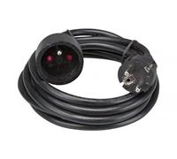 Rallonge secteur tripolaire noire - 3,0 m