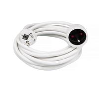 Rallonge secteur tripolaire blanche - 5,0 m