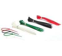 Perel Serre-câbles en nylon, lot de 100, résistants aux uv et multicolores (blanc, rouge, noir, vert) - 160 mm x 2,5 mm, pour la gestion des câbles à la maison, au bureau & dans l'industrie,
