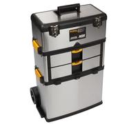 Perel Tools Coffre à outils à roulettes Servante d'atelier Inox 570×354×830 mm 167 L
