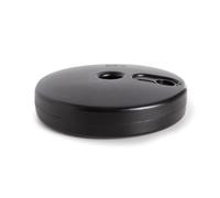 Perel Socle universel remplissable pour poteau et panneau de signalisation, HDPE noir, diamètre 30 cm, base ronde pour poteaux de circulation, à remplir avec eau ou sable