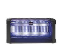 Perel Tools Tueur d'insectes UV électrique 360° 2x15W, grille 2800V, bac métal amovible, 100 m²