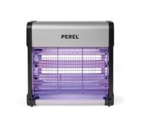 Perel Tueur d' Insectes UV électrique intérieur, Grille Haute Tension 2800V, Appareil Silencieux avec bac Amovible, Couverture 30 m², boîtier métal, Solution sans Produits Chimiques