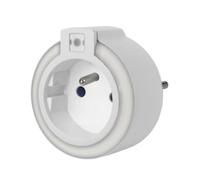 Perel Veilleuse LED avec prise et capteur crépusculaire, allumage automatique dans l'obscurité, une couleur : LED blanche, idéale pour le salon, la chambre à coucher, la chambre d'enfant, le couloir,
