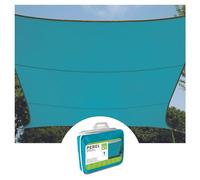 Perel Voile d’ombrage rectangulaire 2 x 3 m pour Jardin et terrasse, Polyester Respirant et déperlant, Protection UV 90%, Anneaux INOX, crème