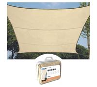 Perel Voile solaire GSS4430CR rectangulaire 4 × 3 m Polyester 160 g/m² UV90% crème Anneaux INOX