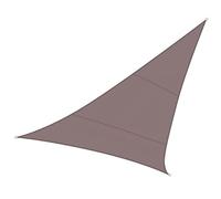 Perel Voile d’ombrage Triangulaire 3.6 x 3.6 x 3.6 m en Polyester Respirant et déperlant pour Jardin et terrasse, Protection UV 90%, Taupe