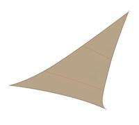 Perel Voile d’ombrage Triangulaire 5 x 5 x 5 m en HDPE Respirant et perméable pour Jardin et terrasse, Protection UV 90%, Effet rafraîchissant, Champagne