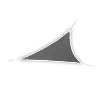 Perel Voile d'ombrage triangulaire 3,6 x 3,6 x 3,6 m 170 LED solaires hydrofuge IP44 anthracite