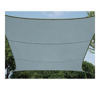 Perel Tools Voile d'ombrage carré 5 x 5 m Polyester 160 g/m² Imperméable UV Gris ardoise clair