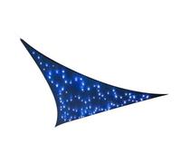 Perel Voile D'ombrage Led Intégré Ciel Étoilé Triangle 3,6m Bleu Foncé