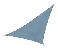 Perel Voile d'ombrage, Toile ombrage, Toile extérieure terrasse, imperméable, Protection Contre UV, 3 Anneaux en O en Acier Inoxydable, 5 x 5 x 5 m, 160 g/m², Polyester, Triangulaire, Gris Bleu