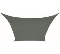 Perel Voile d'ombrage, Toile ombrage, Toile extérieure terrasse, imperméable, Protection Contre UV, 4 Anneaux en O en Acier Inoxydable, 2 x 3 m, 160 g/m², Polyester, rectangulaire, Gris Vert