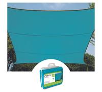 Perel Voile d'ombrage, Toile ombrage, Toile extérieure terrasse, imperméable, Protection Contre UV, 4 Anneaux en O en Acier Inoxydable, 4 x 3 m, 160 g/m², Polyester, rectangulaire, Bleu Ciel