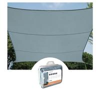 Voile d'Ombrage - Rectangulaire - 4 X 3 M - Couleur : Gris Ardoise Clair