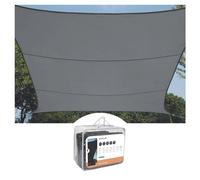 Voile d'Ombrage Perméable à l'Eau - Carrée - 5 X 5 M - Couleur : Charbon
