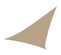 Perel Voile d'ombrage Triangulaire 3.6 m, 90% UV, PEHD, Permeable, Champagne