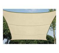Perel VOILE SOLAIRE PERMÉABLE - CARRÉ - 5 x 5 m - COULEUR : CHAMPAGNE