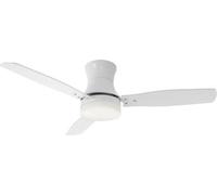 Perenz Ventilateur de plafond blanc silencieux avec lumière et télécommande 7143BIR