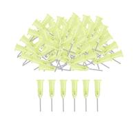 perfeclan 100 pièces Blunt Tip Disppensing brochs with Lock Glue Application Tools Industrial Liquid Dispensver Pins pour DIY, Jaune