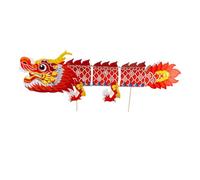 perfeclan Matériel de Fabrication de Lanternes Du Nouvel An, Lanterne de Danse, Décoration Du Nouvel An Chinois, Portable, Fait à La Main, éclairage pour Fourni, Rouge