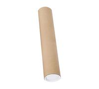 Perfeclan Tubes d'expédition longs avec bouchons Boîte de transport d'affiches Kraft Tubes de stockage de dessin Tubes postaux en carton pour peintures, 100 CM