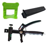 PERFECT LEVEL PRO - Kit de Nivellement Carrelage 3mm (600 Clips + 200 Coins (cales) + 1 Pince Polyamide) | Croisillon Autonivelant Professionnel | Pose Parfaite pour Sol et Mur