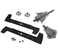 perfektGarten Lame de tondeuse à gazon 102 cm + support de lame compatible avec Castelgarden Iseki Solo Honda Stiga Viking TwinCut