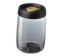 perfk 1.25L Bocaux De Alimentaires, BoîTes à CéRéAles, RéCipient De Stockage En Verre Avec Couvercle Sous Vide, RéCipient à Grains De Café, Bocaux De Conservation Pour Sucre, Noix, Haricots, Grand