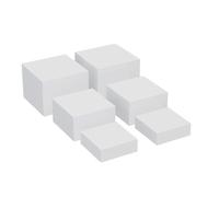 perfk 6X présentoirs en Acrylique, Support de Nourriture, Support de Buffet gigogne d'affichage de Cube pour Petits chevalets de Nourriture, Restauration, Blanc