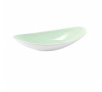 perfk Assiette Mélamine Design Bol Ovale Plat Présentation Résistante aux Chocs Nettoyage Rapide Adaptée à Usage Domestique Réunions, Cyan, S