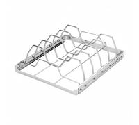 perfk Bbq Support Grille Rôtissoire Accessoire Cuisson Pliable Acier Inox 430 Cuisson Maîtrisée Arôme Support Entretien Facile Adapté au Camping Jardin Pique-nique