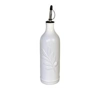 perfk Bouteille Bouteille Distributrice d'huile d'olive et de Vinaigre en Céramique, 500 ML, Distributeur d'huile de Cuisine, Facile à Nettoyer pour Cuisine et Usage Domestique, Blanc Non Automatique