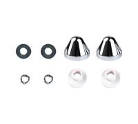 perfk Cache-Boulons pour WC Suspendu, Bouchons de Boulon de Toilettes, Visserie de Fixation avec écrous et Rondelles, Pièces de Rechange Haute Performance, Accessoire Salle de Bain, Argent