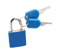 perfk Cadenas Avec 2 adenas Valise, Cadenas Casier, Mini Cadenas Anti Vol Couverture Durable 2 Clés Journal Cadenas à Clé Pour Voyage Valise à Bijoux Cartable à Outils, Bleu