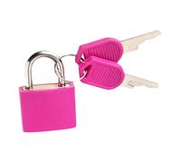 perfk Cadenas Avec 2 Clés, Valise et Casier, Mini Cadenas Anti Vol Couverture Durable, Journal, Voyage, Bijoux, Outils, Rose rouge