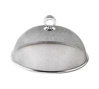 perfk Cloche Alimentaire, Plaque de Couverture de Nourriture en Maille métallique Couvercle de Service Couvercle de Nourriture Robuste Filet de Couverture de Plat en Filet Fin, Diamètre 28cm