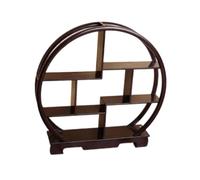 perfk Étagère d'affichage chinois stand stand gardien organisateur de gâteau, Brun