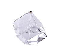 perfk Lampe à Huile En Verre Rechargeable avec Lampe à Huile En Verre à Mèche En Coton pour La Décoration de Mariage, Cubique