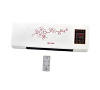 perfk Mini Climatiseur Mural avec Télécommande, Climatiseur Portable, Climatisation Split, Prise UE 220 V, 1200W, pour Bureau, Chambre à Coucher, Salon, Modèle à fleurs rouges
