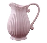 perfk Pichet en Céramique, Vase Décoratif, Centre de Table Champêtre, Pot de Fleurs en Céramique pour Fête Ou Noël, Rose Clair